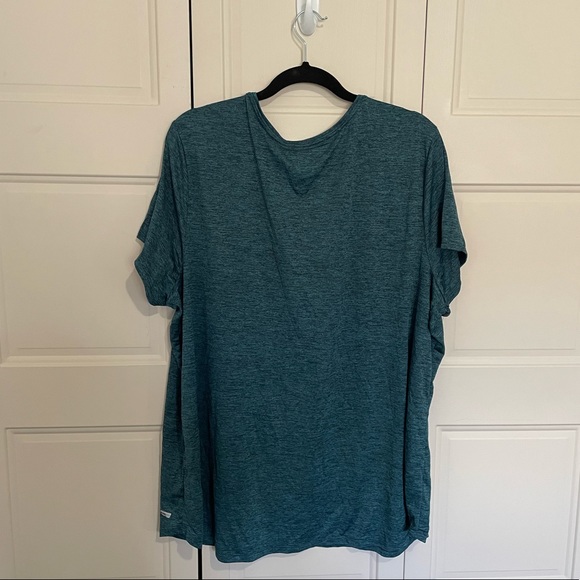 Athletic Works Dri-More Turquoise Workout T-Shirt - Picture 2 of 5